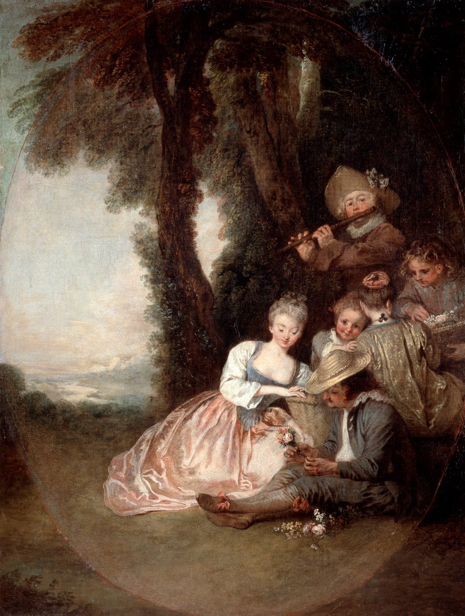Koncert kampusowy, 1715 autorstwa Jean Antoine Watteau