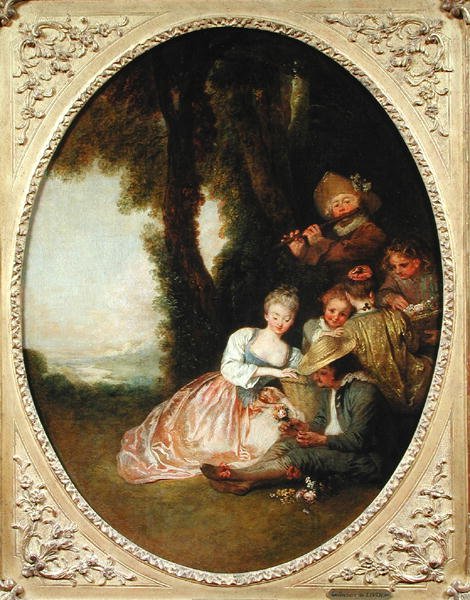 Sala koncertowa, 1715 autorstwa Jean Antoine Watteau