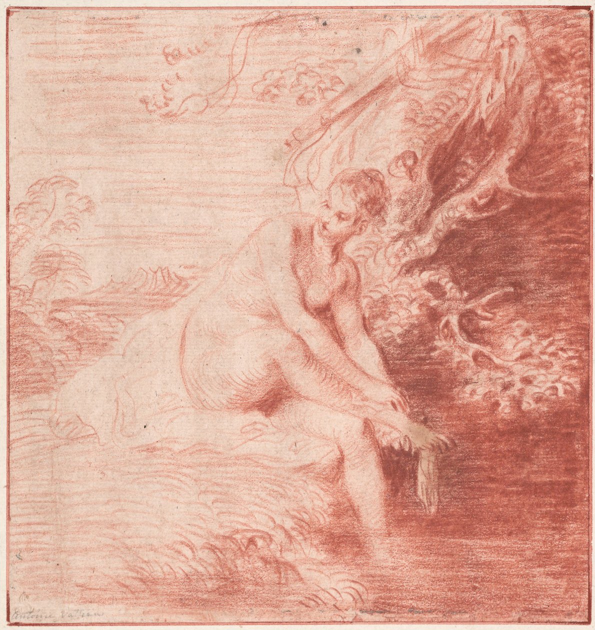 Diana w kąpieliskach, ok. godz. 1716 autorstwa Jean Antoine Watteau