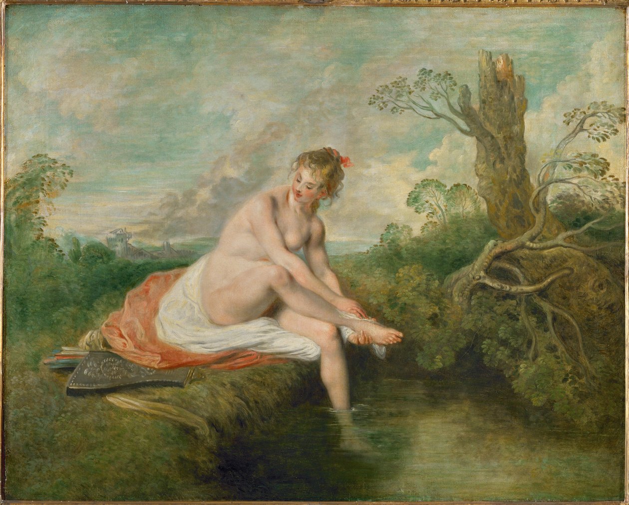Diane au bain - Diana kąpiąca się... autorstwa Jean Antoine Watteau