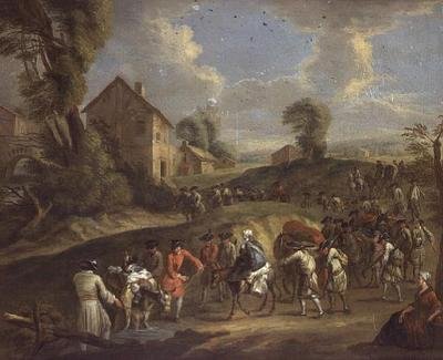 Piechota w Marszu autorstwa Jean Antoine Watteau