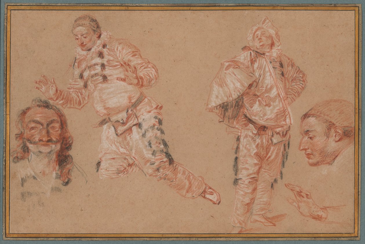 Włoscy komicy autorstwa Jean Antoine Watteau