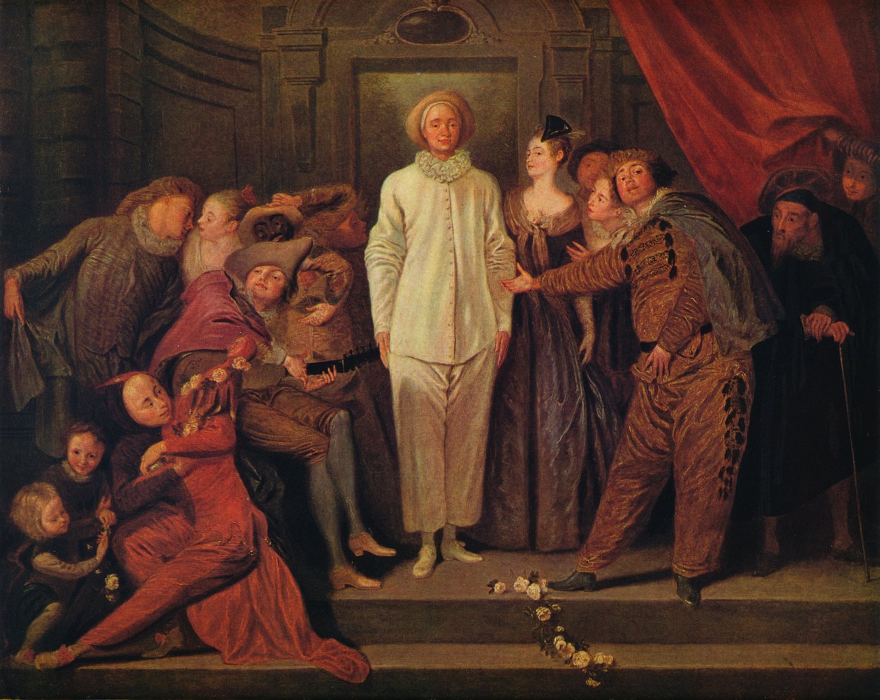 włoscy komicy, c1720 autorstwa Jean Antoine Watteau