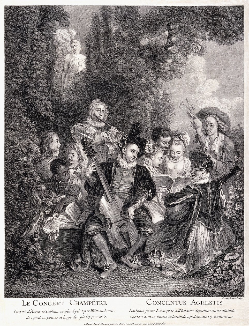 Koncert wiejski, 1735 autorstwa Jean Antoine Watteau