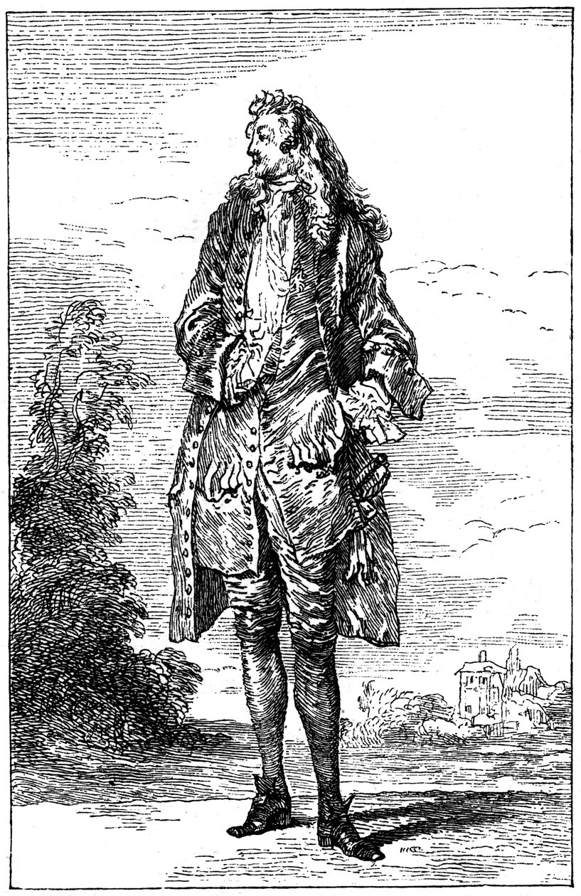Mężczyzna we francuskim kostiumie, 1885. autorstwa Jean Antoine Watteau