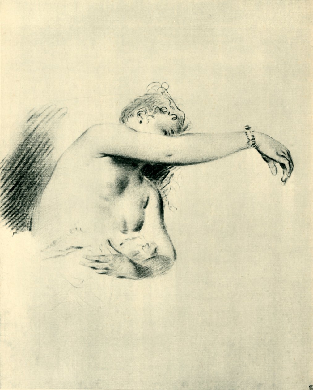 Akt z podniesionym prawym ramieniem, 1717-1718, 1943. autorstwa Jean Antoine Watteau