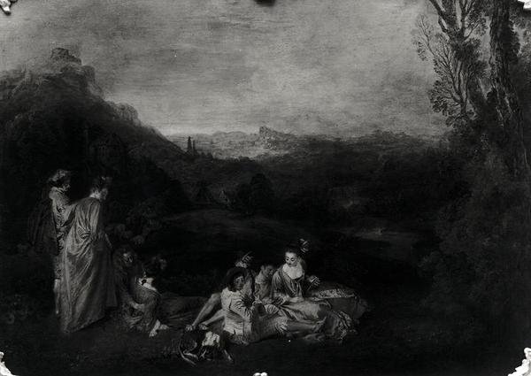 Pokojowa miłość, ok. 1718-19 (zob. też 418315) autorstwa Jean Antoine Watteau