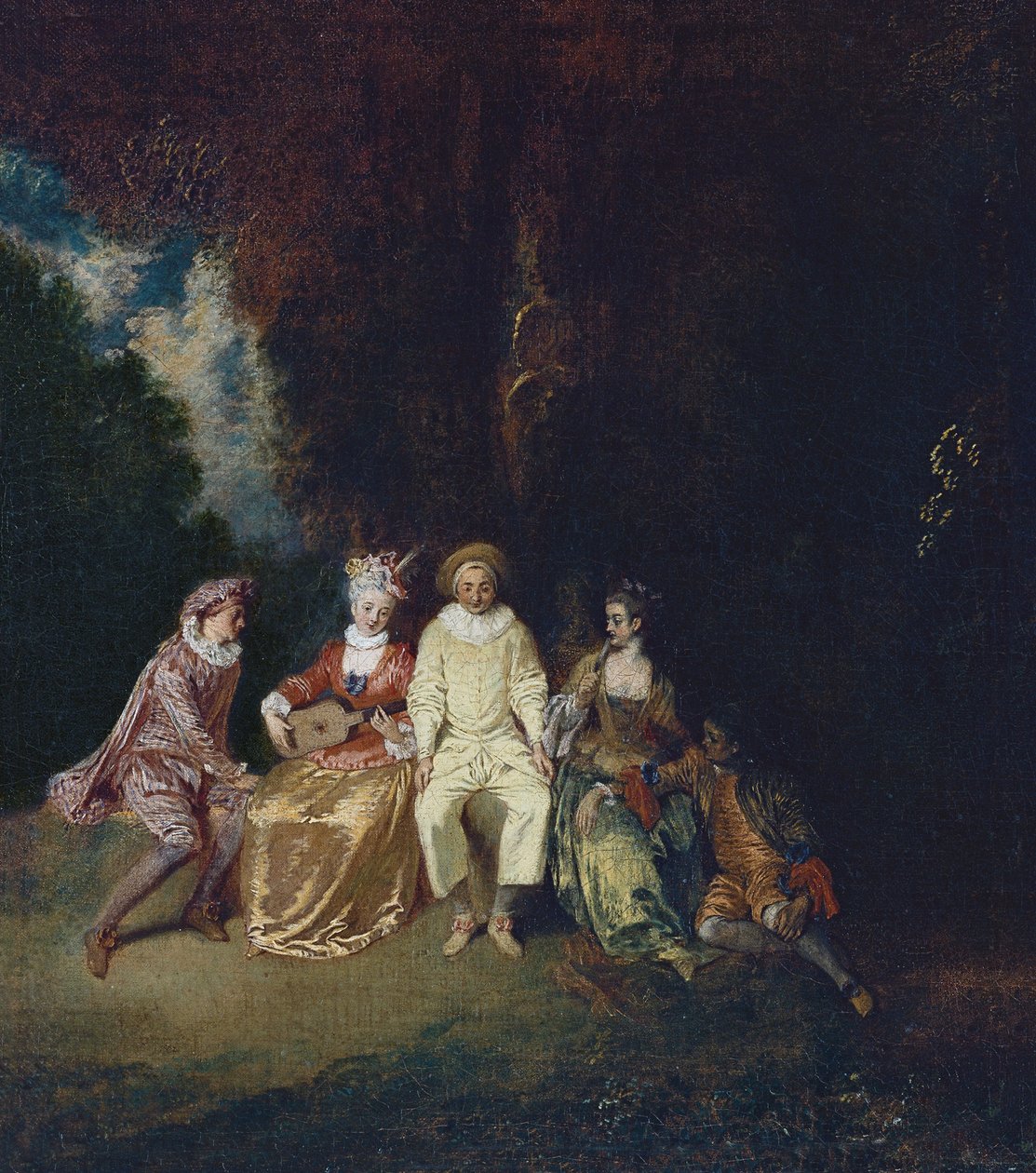 Zawartość Pierrota, ok. 1712 autorstwa Jean Antoine Watteau