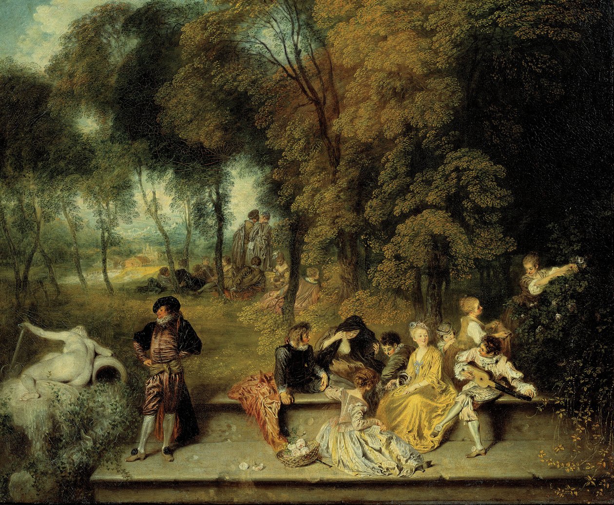 Przyjemności Miłości, ca. 1718-1719 autorstwa Jean Antoine Watteau