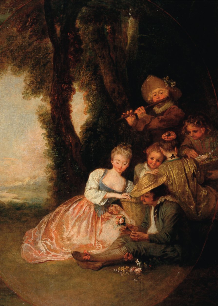 Deklaracja Miłości, c. 1716 autorstwa Jean Antoine Watteau