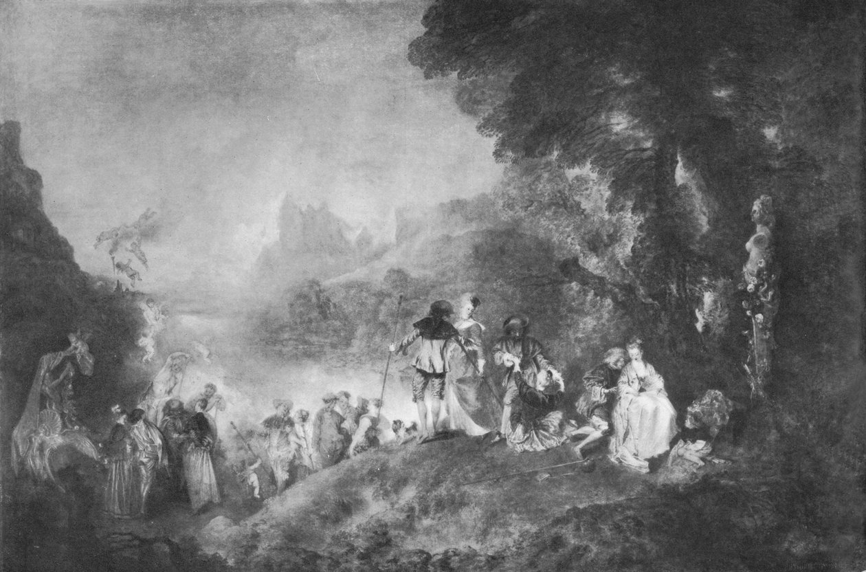 Zaokrętowanie na wyspę Cytherea, 1717, 1912 autorstwa Jean Antoine Watteau