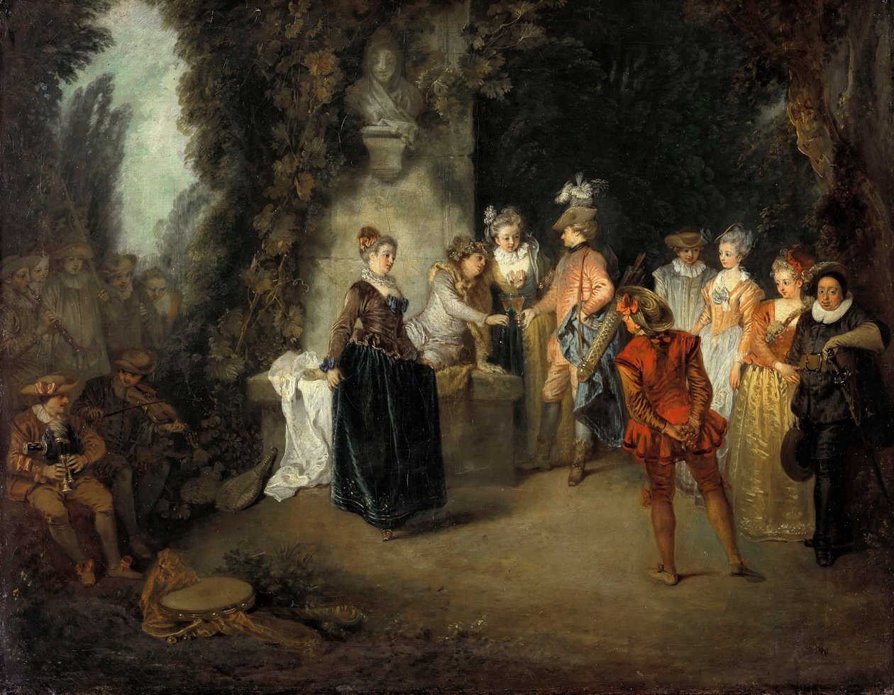 Komedia francuska, po 1716 autorstwa Jean Antoine Watteau