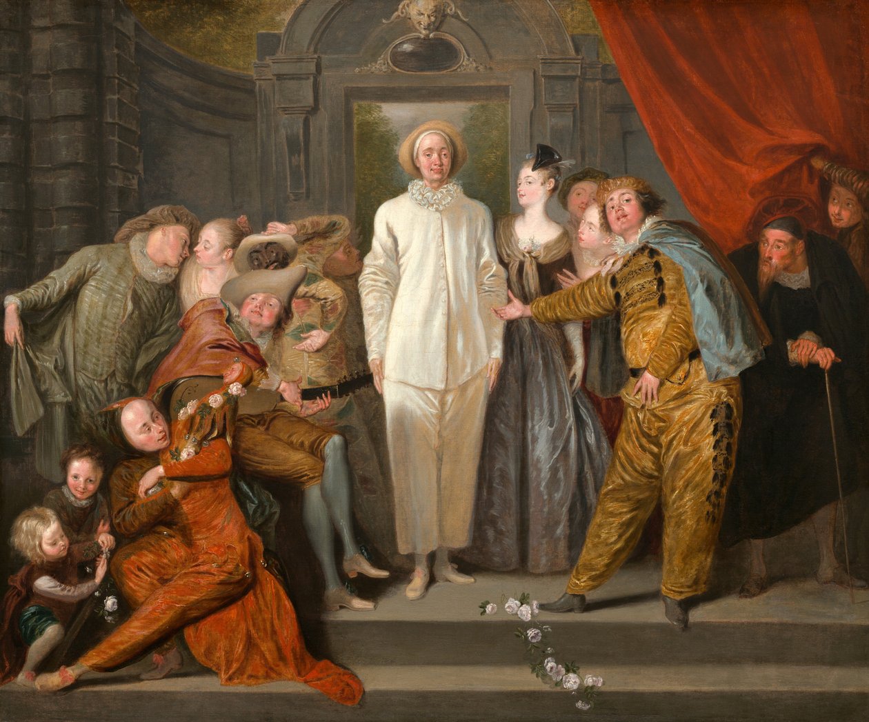 Włoscy komicy, prawdopodobnie 1720. autorstwa Jean Antoine Watteau