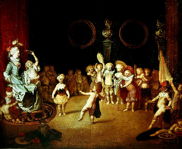 Mali aktorzy, ok. 1706-1708 autorstwa Jean Antoine Watteau