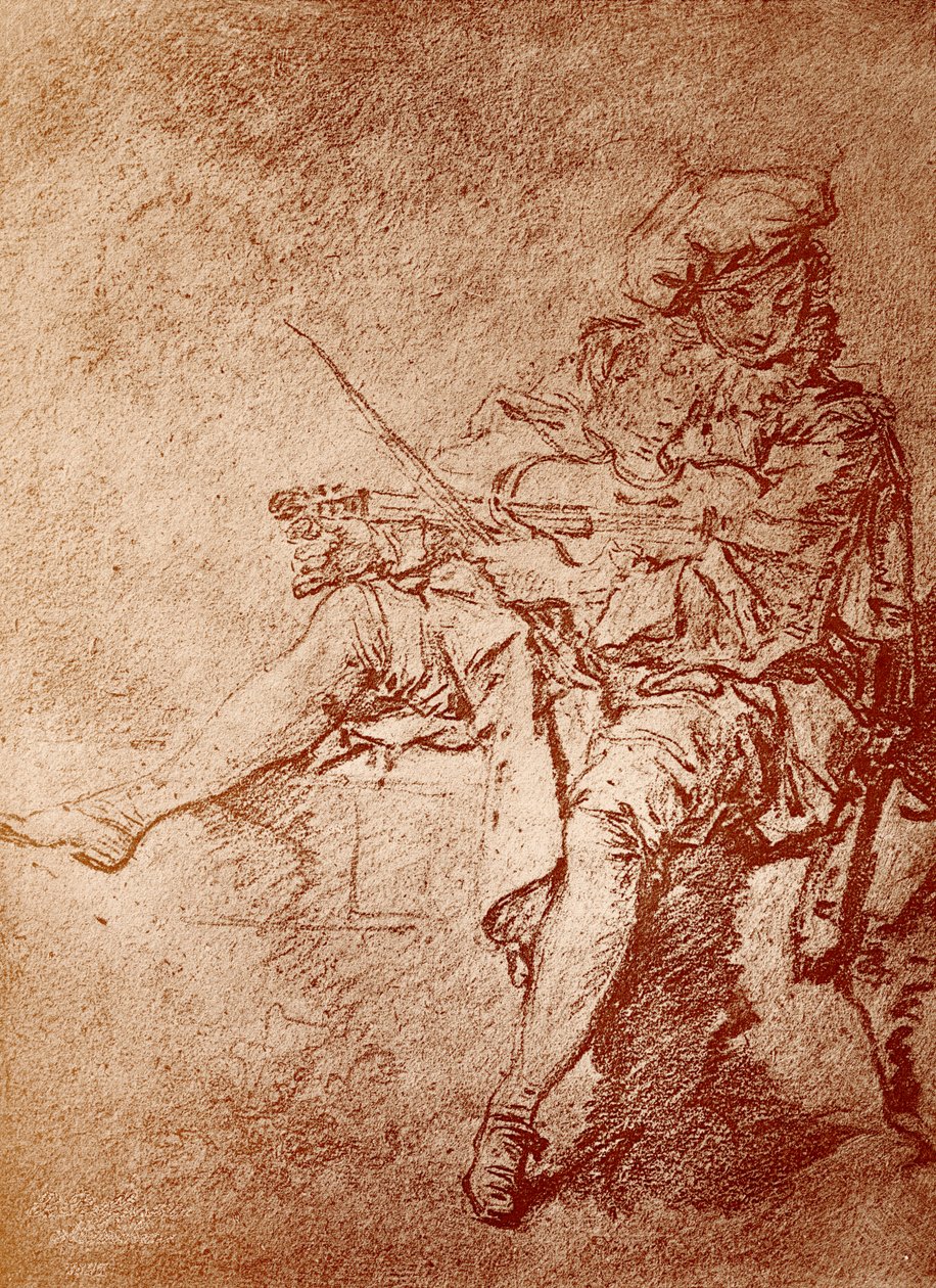 Skrzypek autorstwa Jean Antoine Watteau