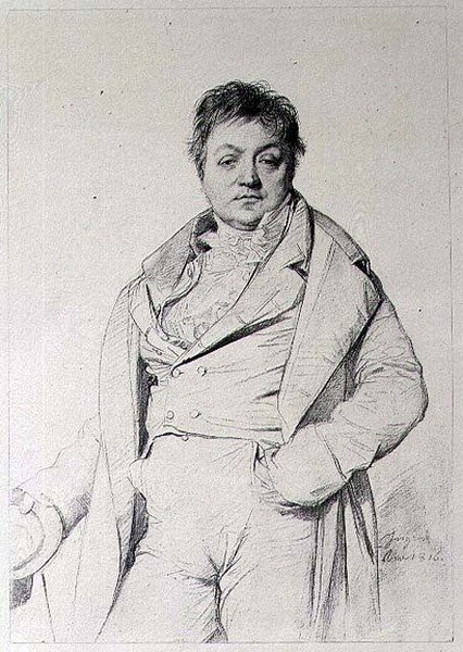 Portret mężczyzny autorstwa Jean Auguste Dominique (after) Ingres