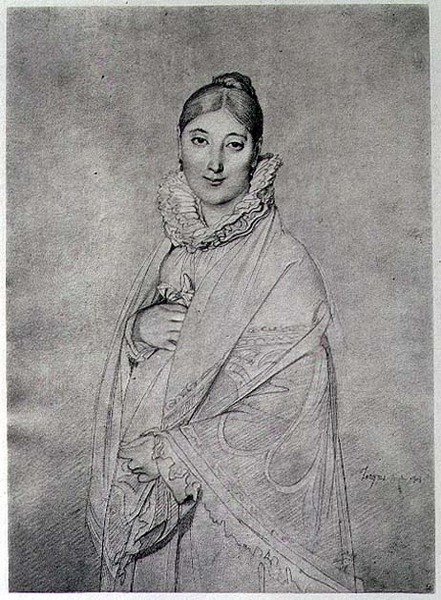 Portret kobiety autorstwa Jean Auguste Dominique (after) Ingres