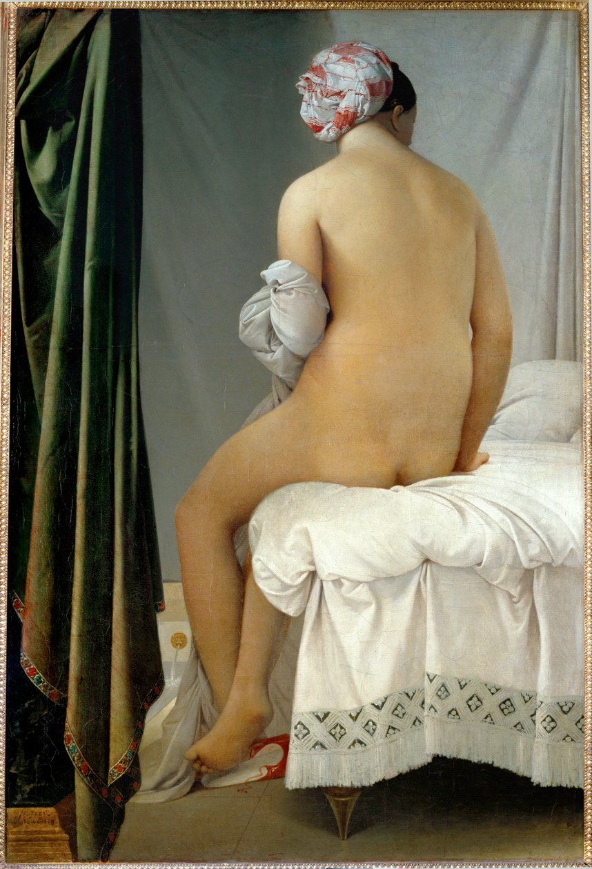 Kąpiąca się kobieta ... autorstwa Jean Auguste Dominique Ingres