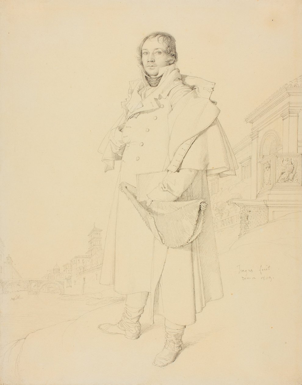 Charles François Mallet, inżynier budowlany autorstwa Jean Auguste Dominique Ingres