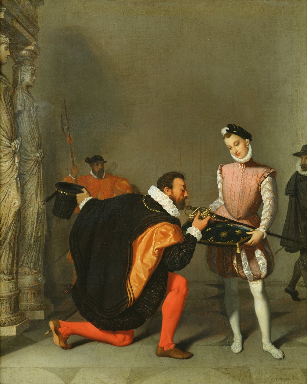 Don Pedro de Toledo (1484-1553) Całowanie miecza Henryka IV (1553-1610) 1819 autorstwa Jean Auguste Dominique Ingres