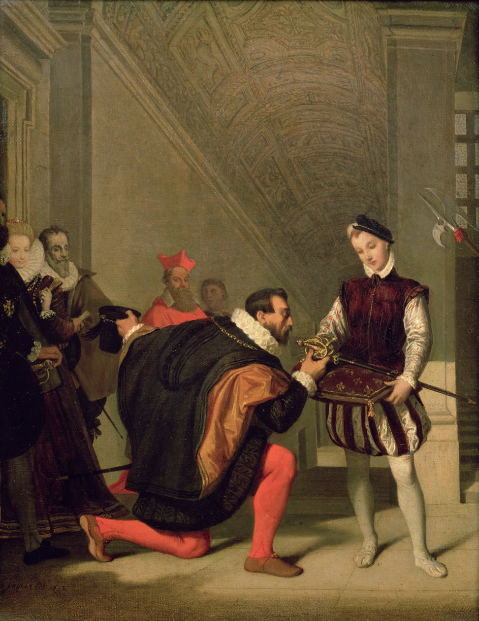 Don Pedro de Toledo (1484-1553) Całowanie miecza Henryka IV (1553-1610) 1819 autorstwa Jean Auguste Dominique Ingres