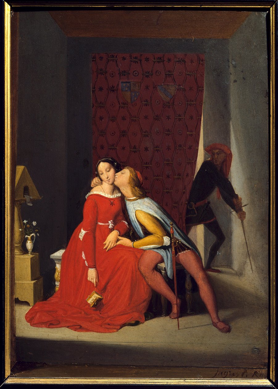 Francesca Da Rimini i Paolo Malatesta. Żona Franceski Da Rimini (Francoise de Rimini autorstwa Jean Auguste Dominique Ingres