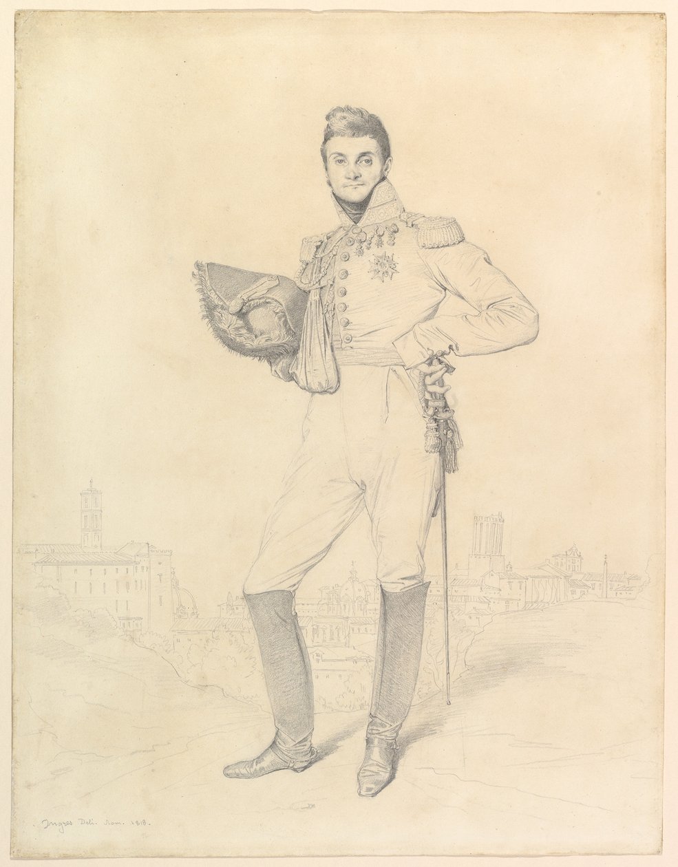 Generał Louis-Étienne Dulong de Rosnay autorstwa Jean Auguste Dominique Ingres