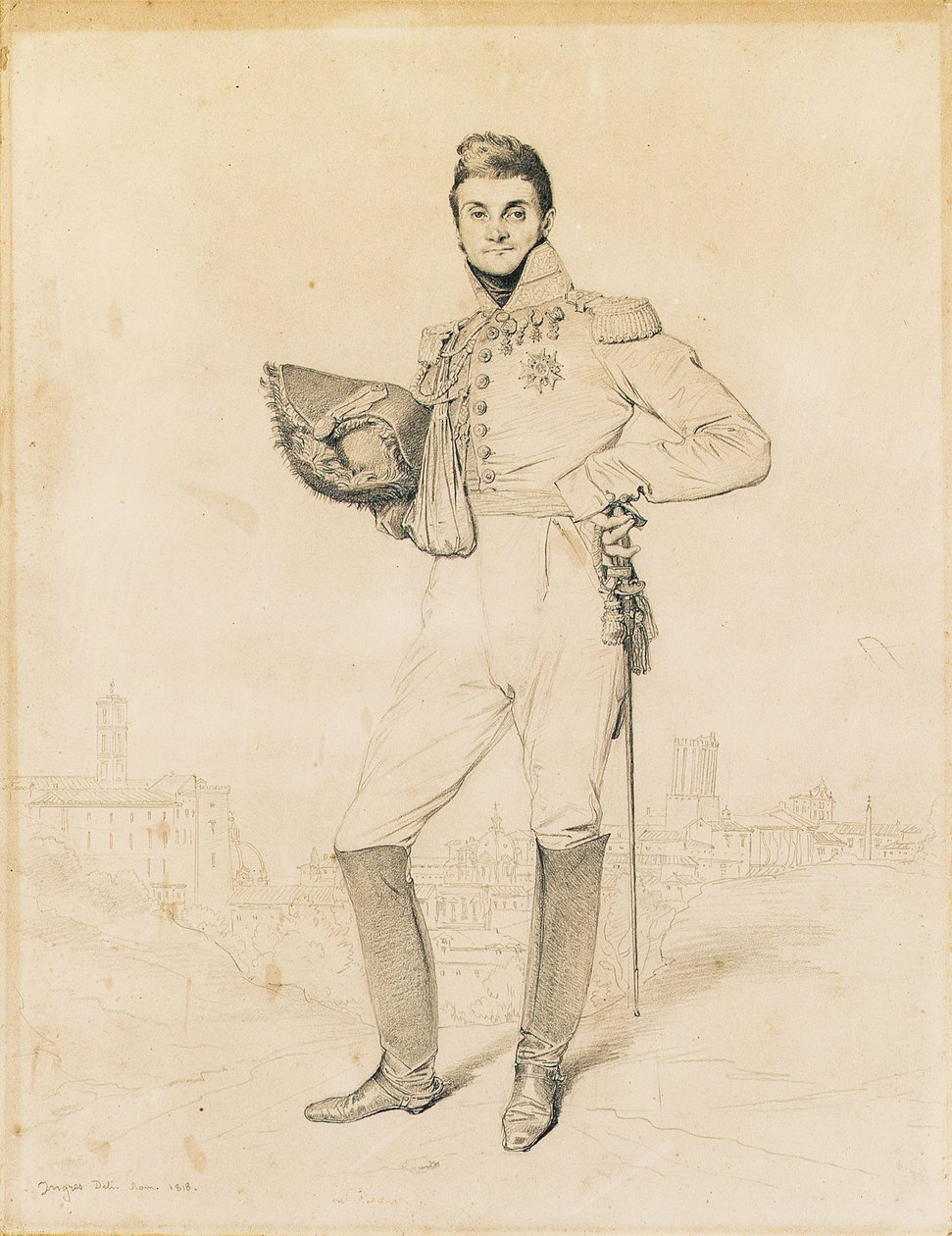Generał Louis-Etienne Dulong de Rosnay, 1818 autorstwa Jean Auguste Dominique Ingres