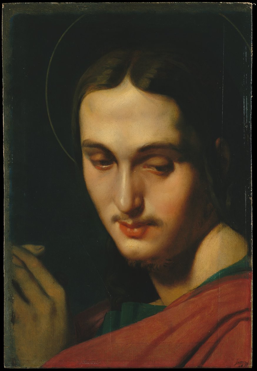 Głowa św. Jana Ewangelisty autorstwa Jean Auguste Dominique Ingres