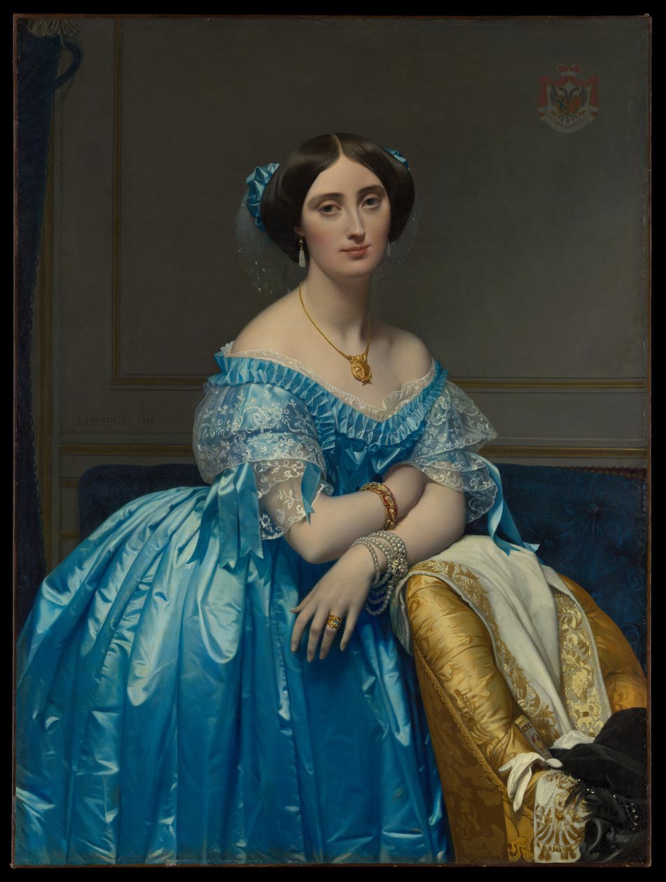 Joséphine-Éléonore-Marie-Pauline de Galard de Brassac de Béarn (1825-1860), księżna de Broglie autorstwa Jean Auguste Dominique Ingres