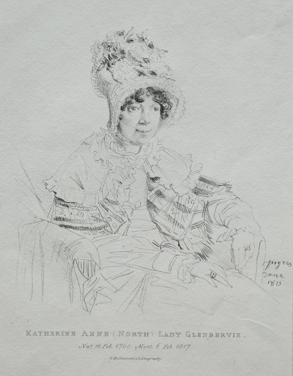 Katherine Anne Lady Glenbervie autorstwa Jean Auguste Dominique Ingres