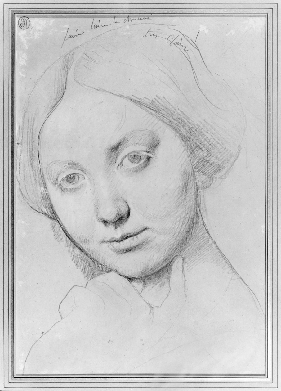 Louise de Broglie, hrabina Haussonville, c.1842 (grafit na papierze) autorstwa Jean Auguste Dominique Ingres