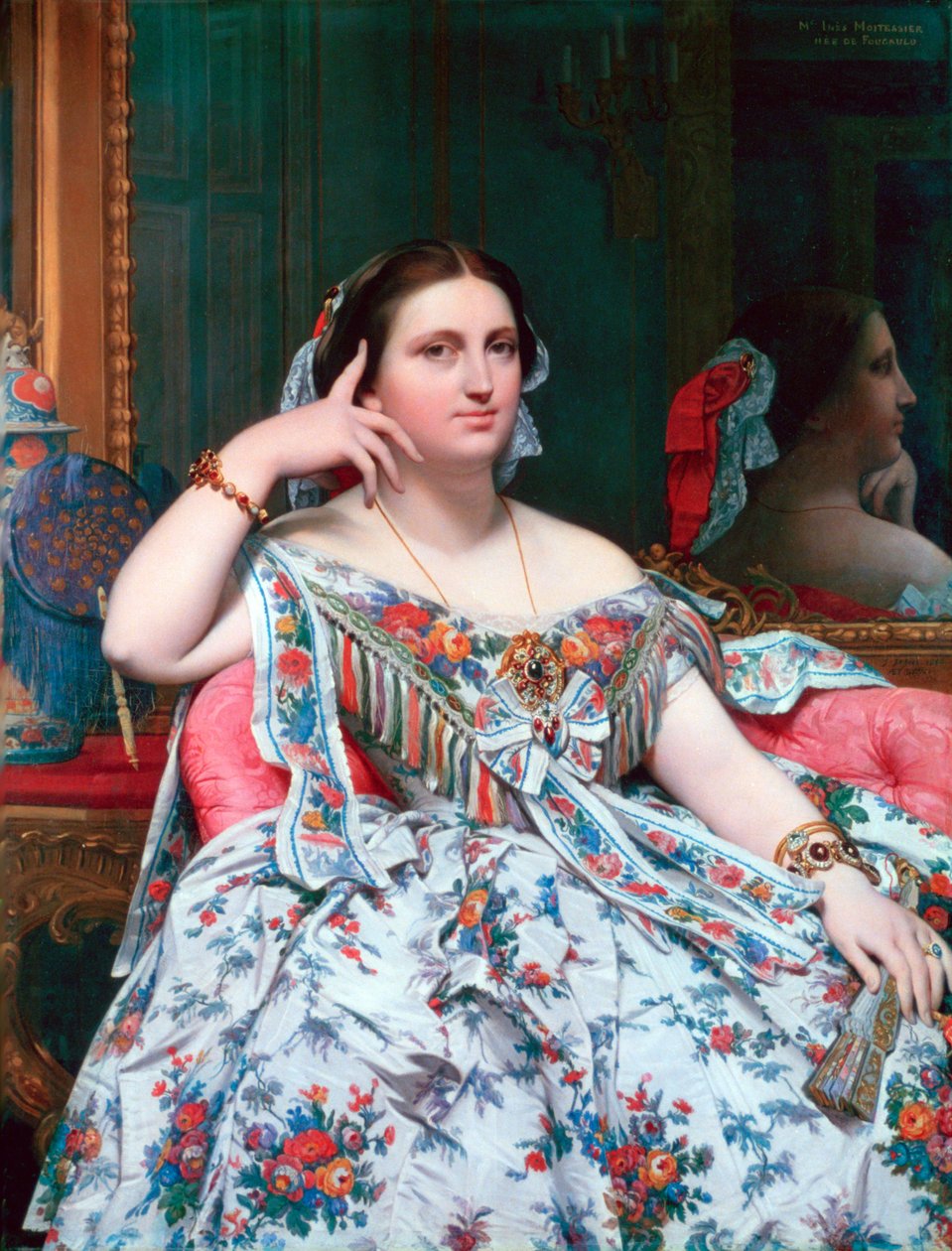 Madame Moitessier, 1856 autorstwa Jean Auguste Dominique Ingres