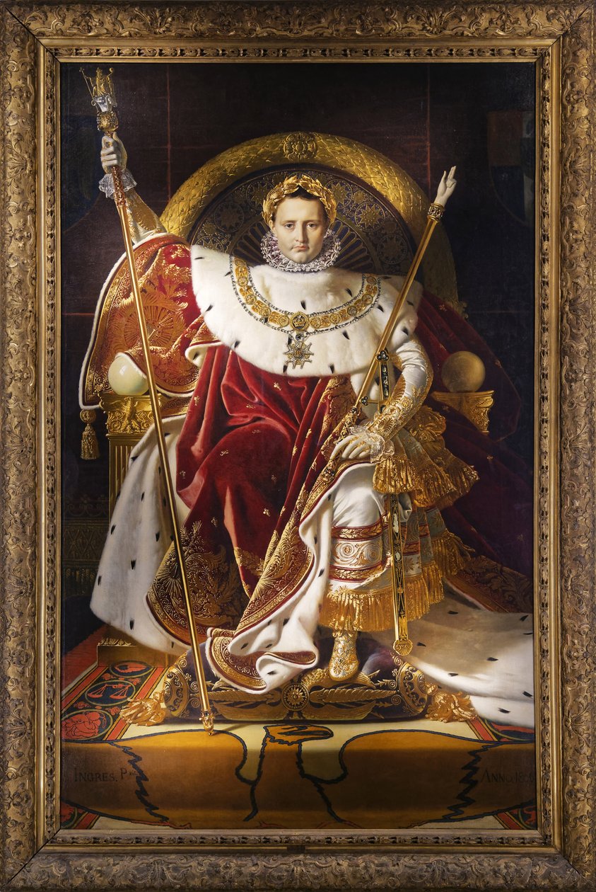Napoleon I na tronie cesarskim, 1806 autorstwa Jean Auguste Dominique Ingres