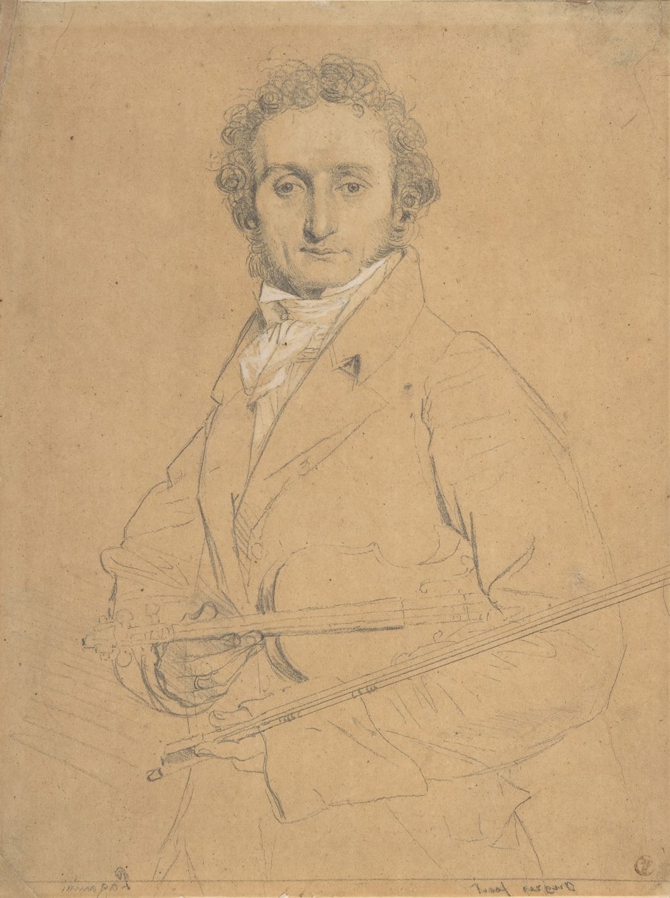 Niccolò Paganini 1784-1840, ca. 1830 autorstwa Jean Auguste Dominique Ingres