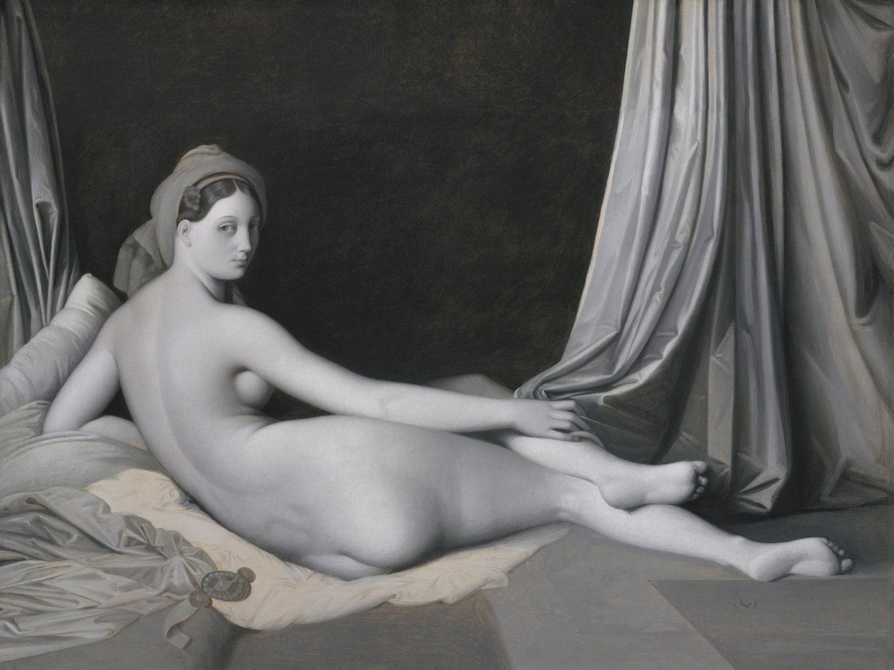 Odaliska w Grisaille, c.1824-34 (olej na płótnie) autorstwa Jean Auguste Dominique Ingres