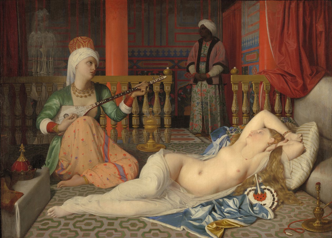 Odaliska z niewolnikiem, 1839-40 autorstwa Jean Auguste Dominique Ingres