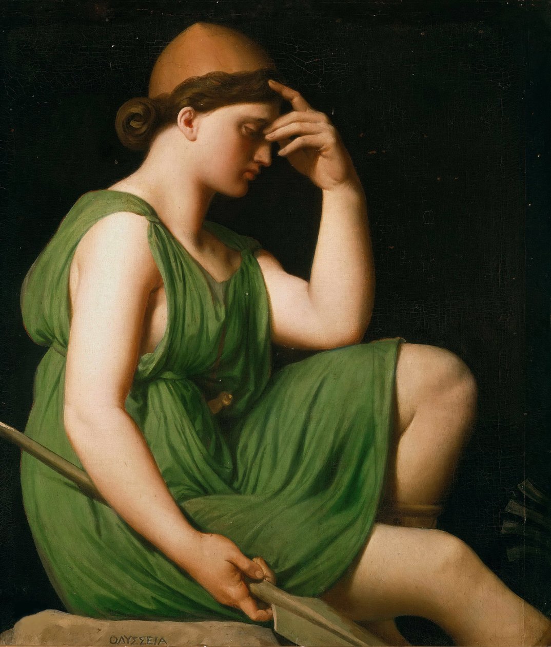 Odyseusz. Studium na triumf Homera, c. 1850. autorstwa Jean Auguste Dominique Ingres