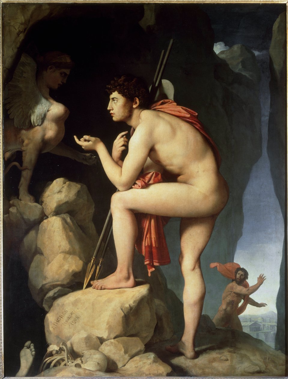 Edyp i sfinks (olej na płótnie) autorstwa Jean Auguste Dominique Ingres