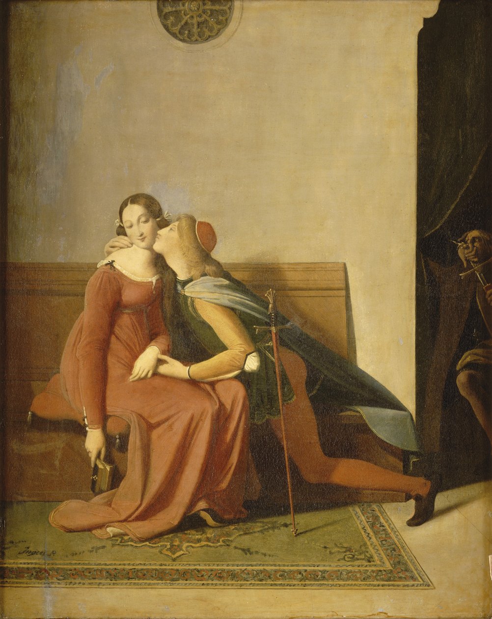 Paolo i Francesca autorstwa Jean Auguste Dominique Ingres