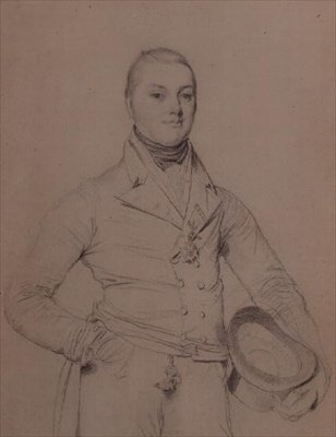 Portret admirała Sir Fleetwooda Broughtona Reynoldsa Pellewa (1789-1861) autorstwa Jean Auguste Dominique Ingres