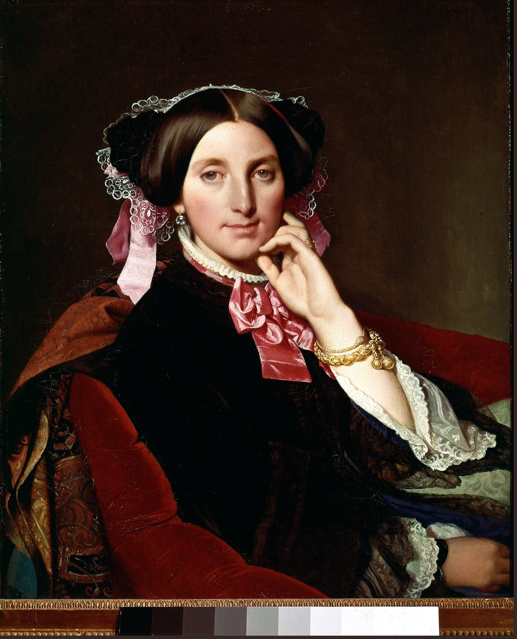 Portret Madame Gonse. Portret żony Josephine Caroline Maille Gonse (1815-1901). Obraz Jeana Auguste Dominique Ingres (1780-1867) (Jean-Auguste-Dominique Ingres) autorstwa Jean Auguste Dominique Ingres