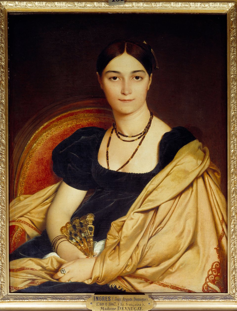 Portret Madame de Vaucay (lub Devaucay) z domu Nittis autorstwa Jean Auguste Dominique Ingres