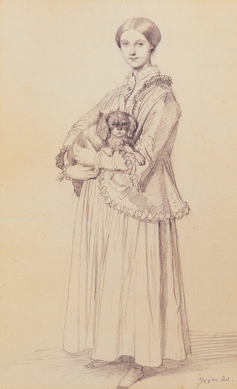 Portret Mademoiselle Marie Reiset, później wicehrabiny Adolphe-Louis-Edgar de Segur-Lamoignon, 1850 autorstwa Jean Auguste Dominique Ingres