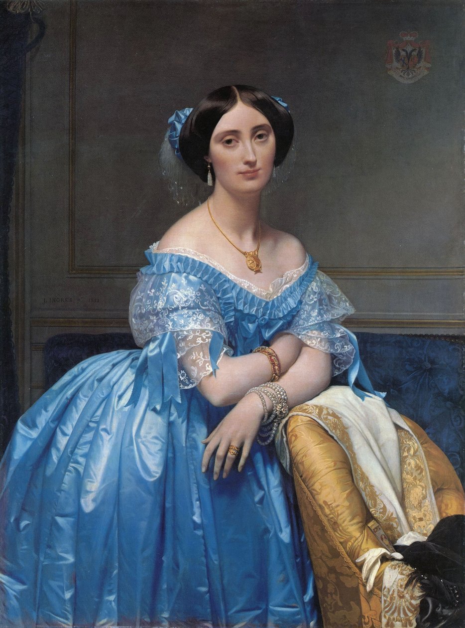 Portret księżniczki Albert de Broglie autorstwa Jean Auguste Dominique Ingres