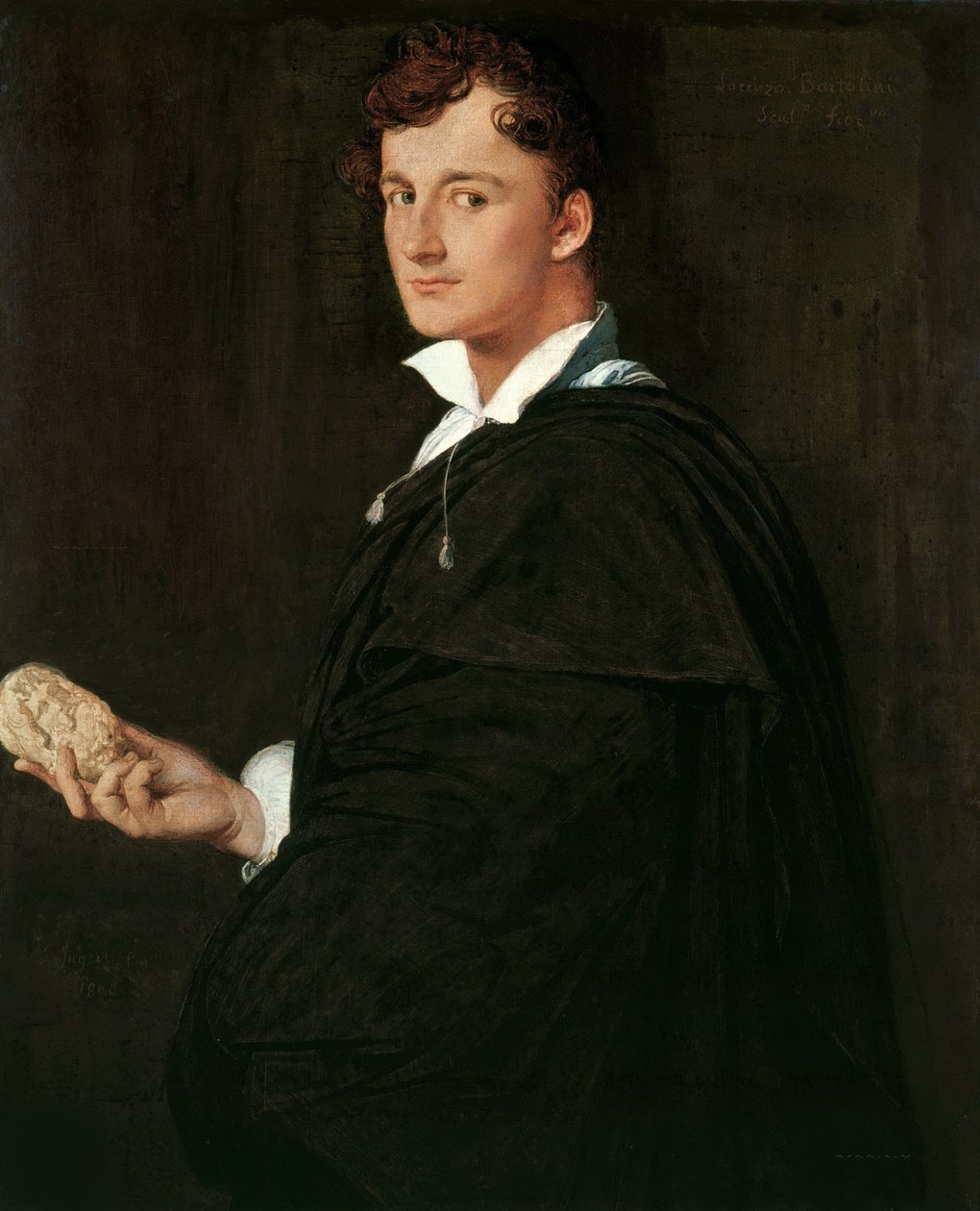 Portret rzeźbiarza Lorenza Bartoliniego 1777-1850, 1806. autorstwa Jean Auguste Dominique Ingres