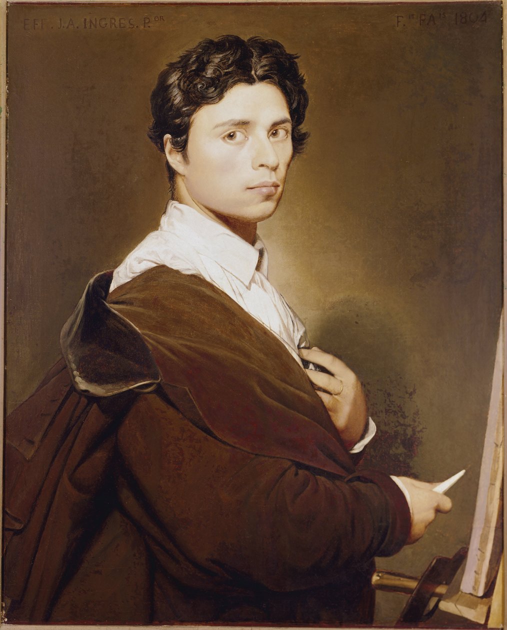 Autoportret w wieku 24 lat - Obraz Jean Auguste Dominique Ingres (1780-1867) Olej na płótnie autorstwa Jean Auguste Dominique Ingres
