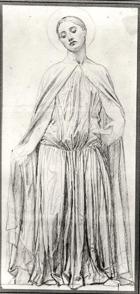 Św. Adelajda, 1842 (grafit) autorstwa Jean Auguste Dominique Ingres