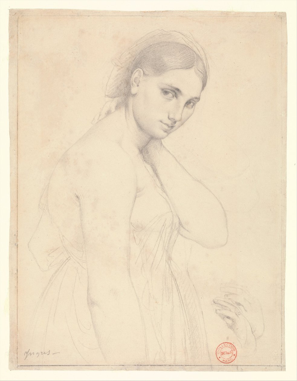 Studium do „Rafaela i Fornariny” (?) autorstwa Jean Auguste Dominique Ingres