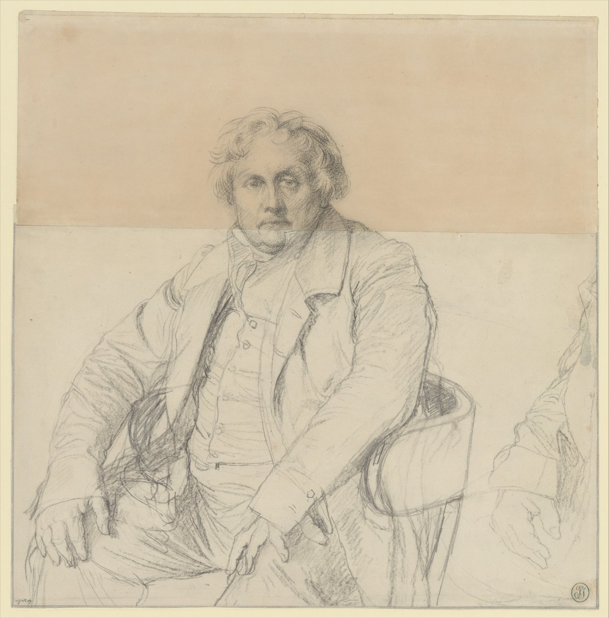 Studium do portretu Louisa-Françoisa Bertina (1766-1841) autorstwa Jean Auguste Dominique Ingres